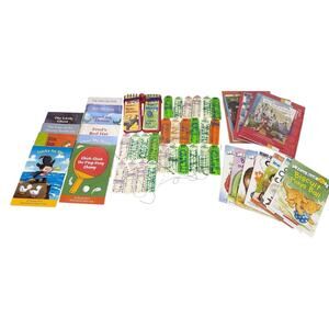 Large Homeschool Lot Learning Wrap Ups Hooked On Phonics Books Kindergarten 1st